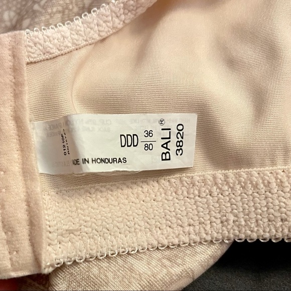 36DDD Bali Double Support Wirefree Bra #3820 - pink chic lace print - Picture 5 of 5